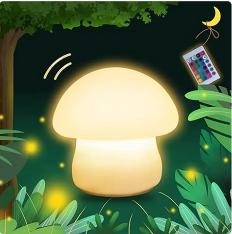 New Mushroom Night Light LED Silicone Touch Sensor Rechargeable Lamp Living Room Bedroom Decor Baby Bedside Decoration Lamps