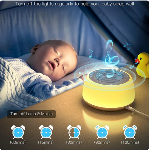 Noise Machine Rechargeable Sleeping Sound Machine Plastic 2W Light White Noise Accessory
