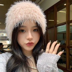 Korean Version Soft Waxy Long Wool Baotou Knitted Hat