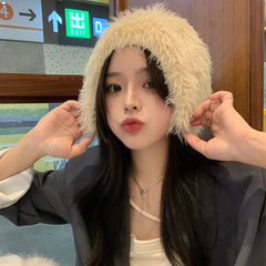 Korean Version Soft Waxy Long Wool Baotou Knitted Hat