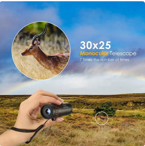 High-Definition Monocular Telescope 30X25 Mini Portable Zoom Mobile Phone Camera Lens 7X Scope For Travel Hunting Camping