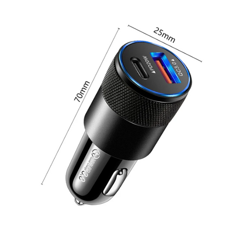 120W 4 IN 1 Retractable Car Charger USB Type C Cable for IPhone Xiaomi Samsung Fast Charging Cord Cigarette Lighter Adapter