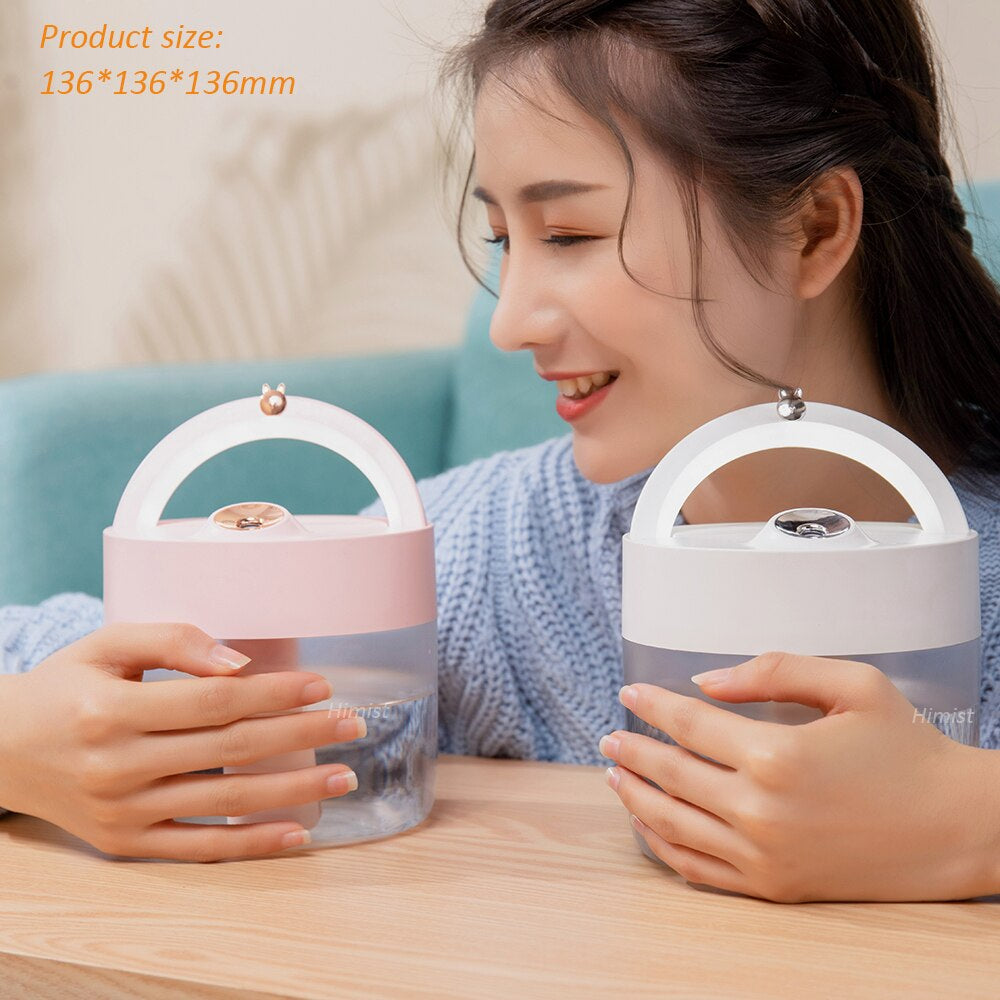 Wireless Air Humidifier 1000ML Water Diffuser 3000Mah Battery Rechargeable Ultrasonic Cool Mist Maker Fogger USB Humidificador