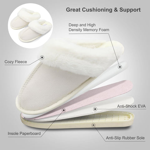 Winter Fuzzy House Slippers Sandals Plush Faux Fur Fluffy Flats Slippers Warm Slide Shoes for Women