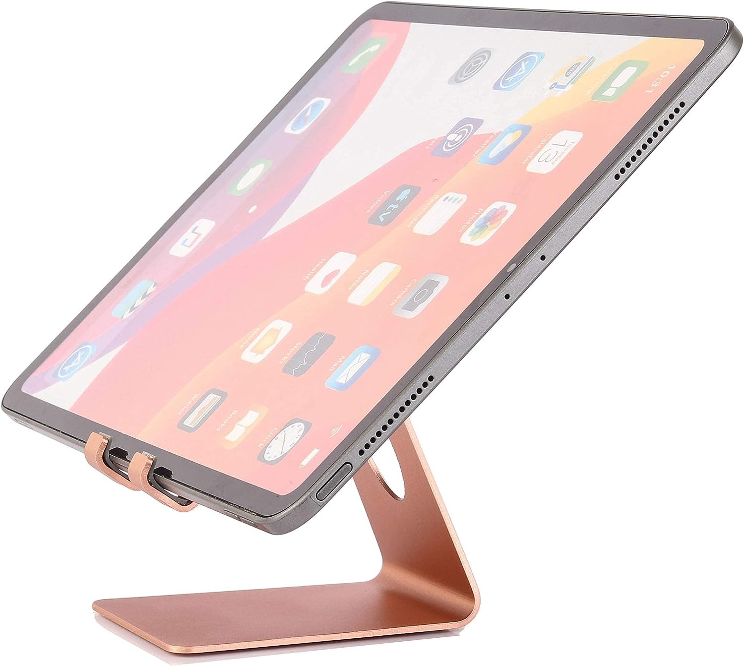 Cell Phone Stand Desk Phone Holder, Cradle, Dock, Compatible with All 4-8Inch Phones, Office Kitchen Traveling Accessories T1 Rose Gold