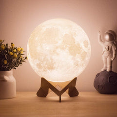 Moon Lamp Moon Night Light 3D Printing 3.9In Lunar Lamp 3 Colors for Kids Gift for Women USB Rechargeable Touch Contral Brightness Yellow Warm and Cool White
