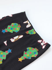 Girls 4-Piece Pajamas Cotton Winter Christmas Pjs Set Kids Sleepwear