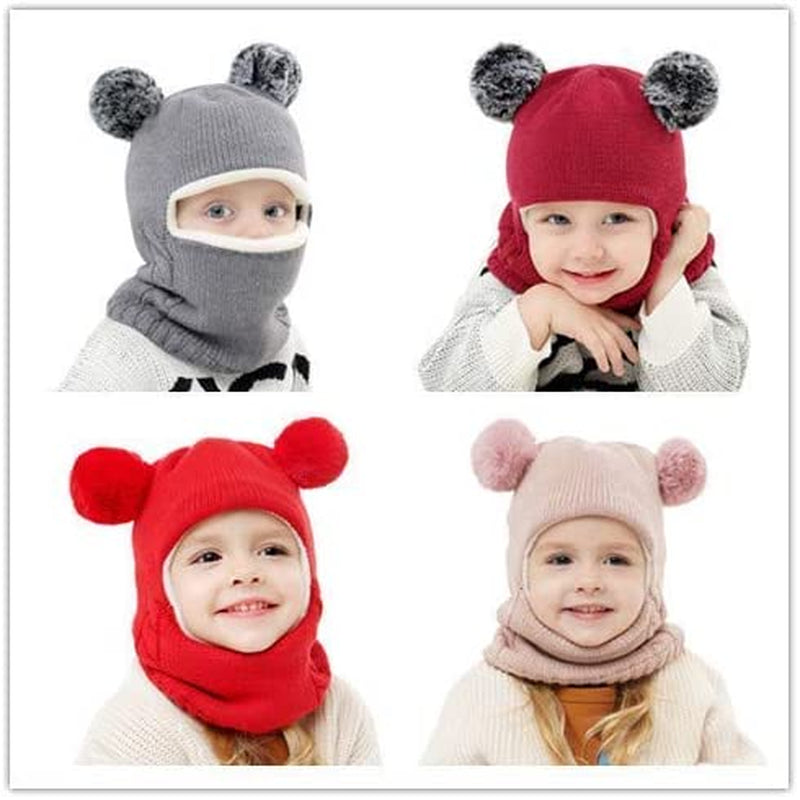 Baby Winter Hat Scarf Set, Unisex Infant Toddler Kids Hat Scarf